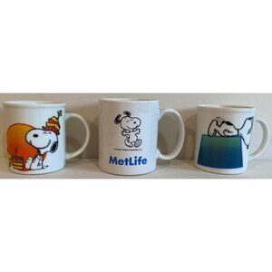 Snoopy MetLife / Happy Birthday! / I Think I'm Allergic To Morning Mugs. Peanuts